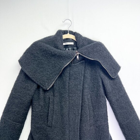GIVENCHY Oversized Collar Alpaca Wool Mohair Peacoat Size 40, US 8 - Picture 2 of 7